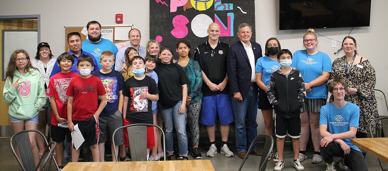 Staff and members of the Boys and Girls Club